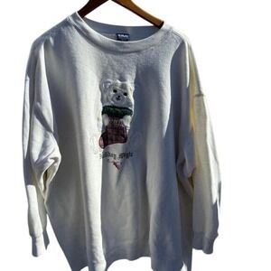 Grandma's 80s Christmas Sweatshirt with Bear